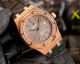 High End Replica Audemars Piguet Royal Oak Rose Gold Grey Dial Automatic Watch With Diamonds Black Leather Strap (2)_th.jpg